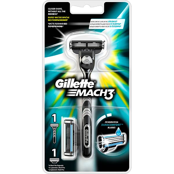 Станок для бритья Gillette Mach 3 со сменными картриджами 2 шт.