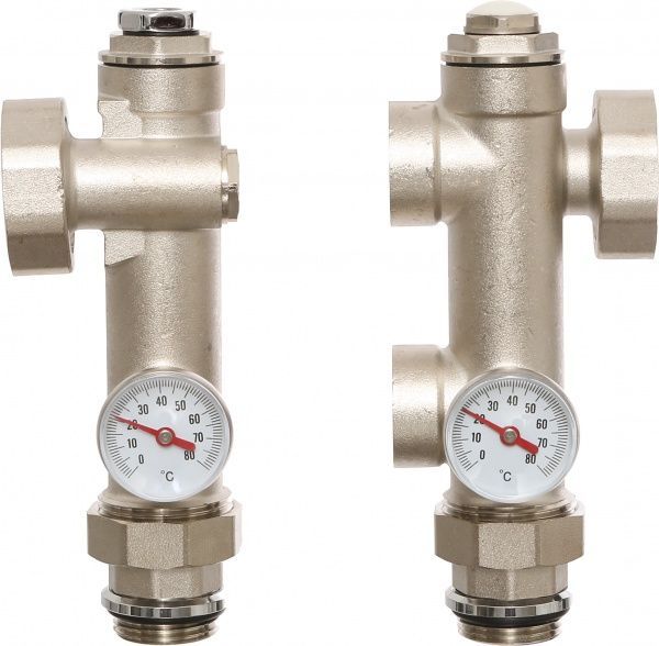 Сгон Gross для циркуляционного насоса с термометром 25 1
