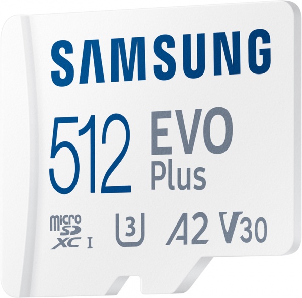 Карта памяти Samsung microSDXC 512 ГБ Class 10 (MB-MC512KA/RU) EVO Plus UHS-I + SD адаптер 