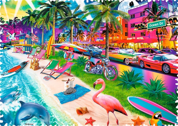 Пазлы Trefl Безумные формы. Майами-Бич 600 элементов 11132