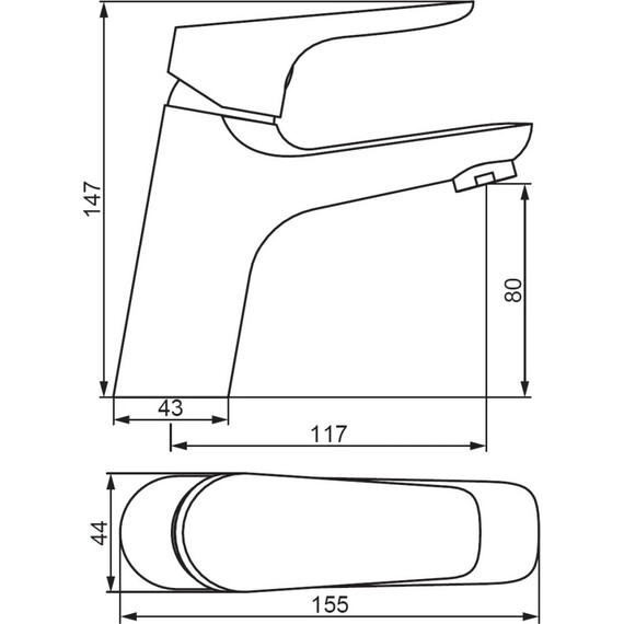 Смеситель для умывальника Damixa 770210001 Jupiter