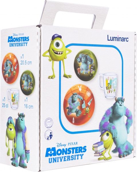 Набор детской посуды Disney Monsters 3 предмета (P9261) Luminarc