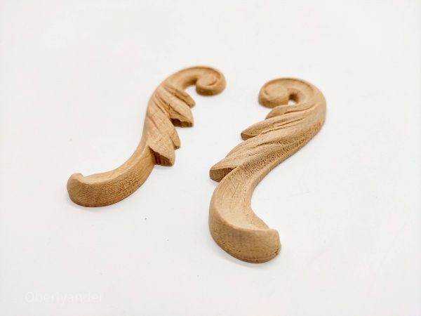 Декоративная панель деревянная угловая 2 шт, CN.26.90 29х90x7 мм 