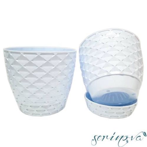 Горшок Serinova KAPADOKYA №3 круглый 2,5 л белый (KAP3-Beyaz 11379) 