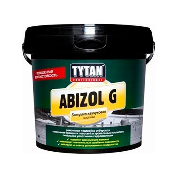 Мастика битумно-каучуковая Abizol G Tytan professional 5 л черная