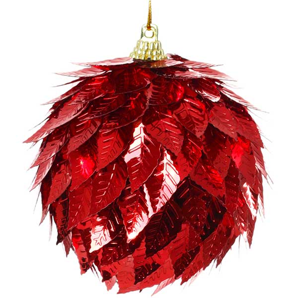 Шарик новогодний Ежик SDA76480R 80 мм