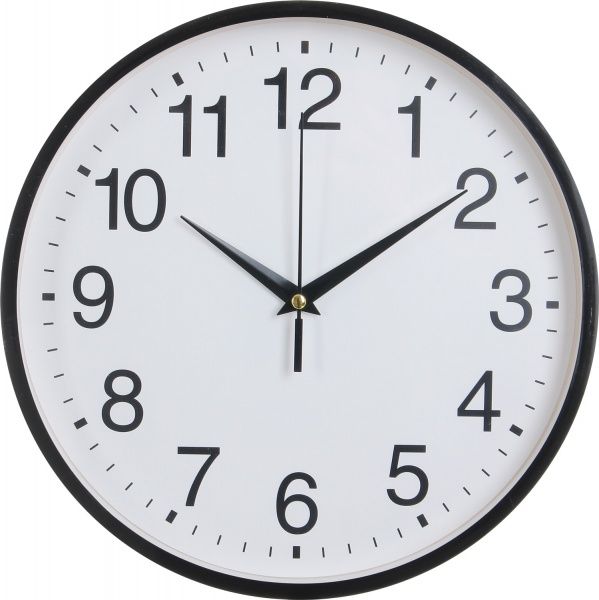 Часы настенные Jiffy черный 25 см