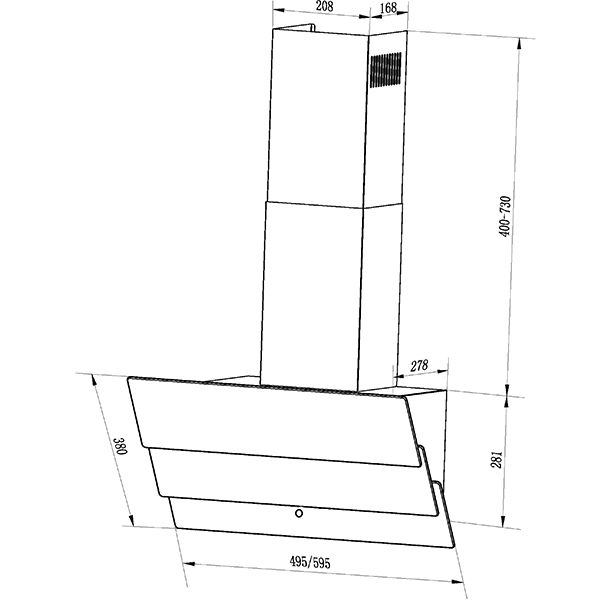 Витяжка Interline Air BL A/60/GL/T