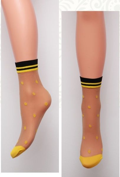 Шкарпетки жіночі Giulia PN-03 р. універсальний бежевий/жовтий 