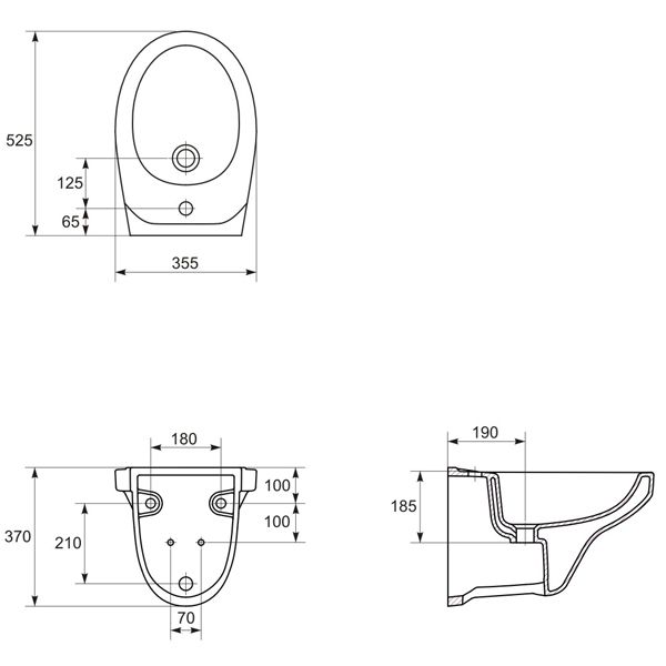 Биде Cersanit Delfi подвесное K11-0018