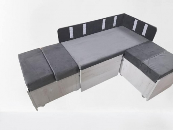 Уголок кухонный Lion Найс 1210(1780)х660(1170)х770 мм дуб крафт белый / серый 