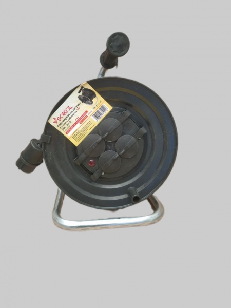 Удлинитель на катушке Sokol без заземления 4 гн. 20 м 164893 