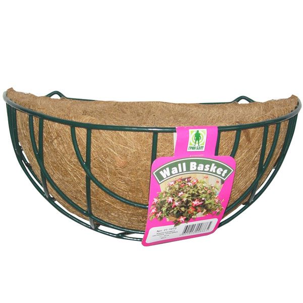 Кашпо Грин Бэлт коковіта настінне півсфера овальний коричневий 