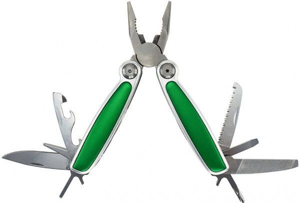 Мультиинструмент Bergamo 11 функций Solid 100 мм в чехле зеленый