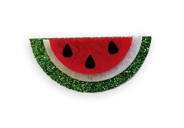Декоративное изделие из фетра Кусок арбуза 4,5 см 6 шт. 125152 Діамантові ручки