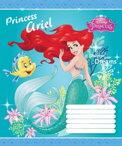 Тетрадь школьная Princess 12 листов в клетку Мицар+