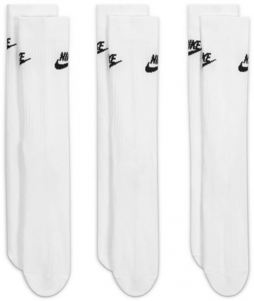 Шкарпетки Nike U NK NSW EVERYDAY ESSENTIAL CR DX5025-100 р.42-46 білий 3 шт.