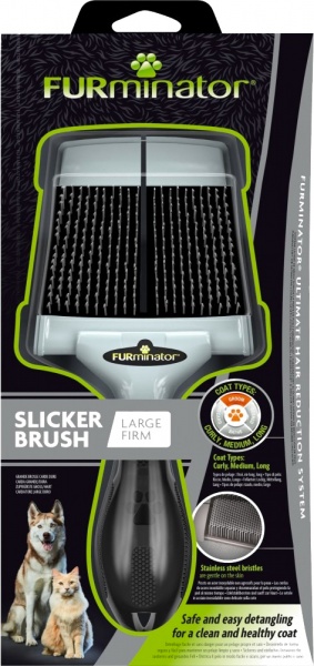 Щетка-пуходерка FURminator жесткая для кошек и собак (153184)