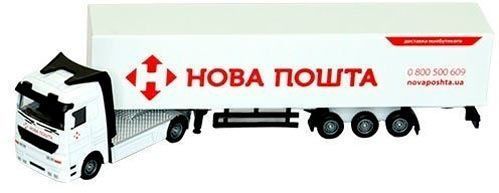 Автомодель Технопарк 1:43 Фура Нова пошта SB-15-12