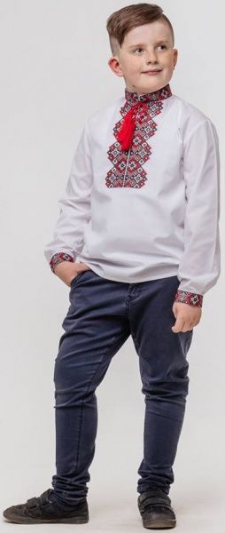 Вышиванка для мальчиков Сварга Добрыня р.92-98 красно-черный 