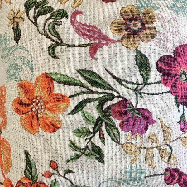 Подушка декоративна гобелен Квіткове поле 45x45 см Прованс 