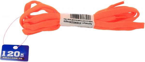 Шнурок  плоский 120 см 120 см помаранчевий