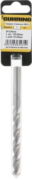Свердло по металу Guhring HSCO 81x125 мм 9 мм 322042020