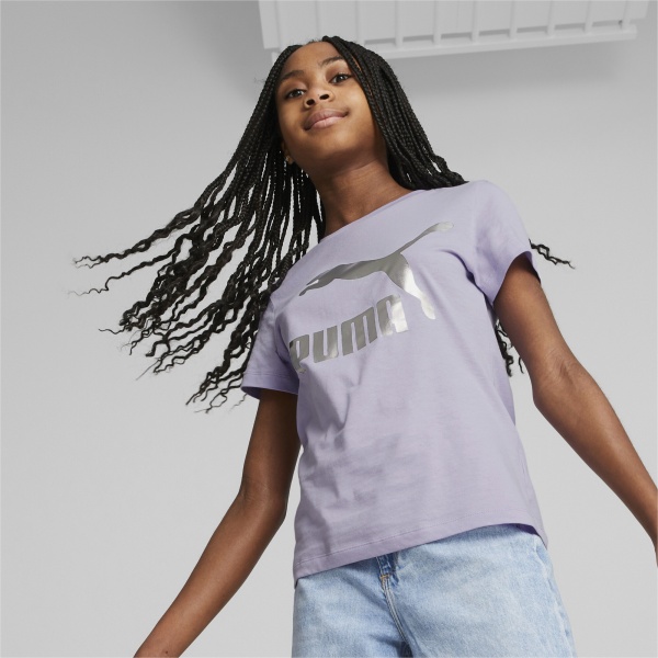 Футболка Puma CLASSICS LOGO TEE G 53020825 р.116 фиолетовый