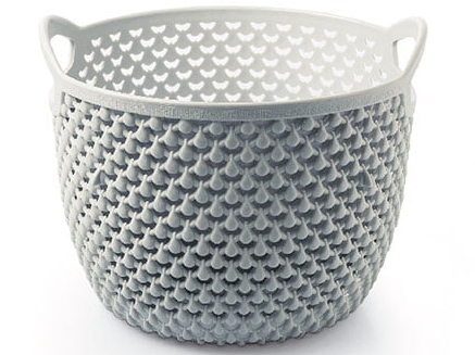 Кошик Ucsan Plastik DROP кругла сірий 