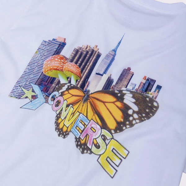 Футболка Converse CITY BUTTERFLY TEE 10024616-102 р.S белый