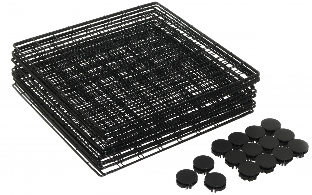 Стелаж дротяний куб metal сubes storage 9 полиць 1105х1105х370 мм чорний
