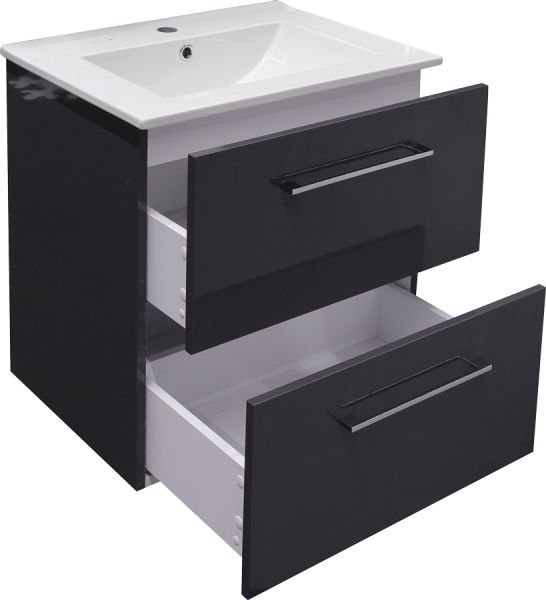 Тумба підвісна Imprese Valtice з умивальником 60 сіра f3202G