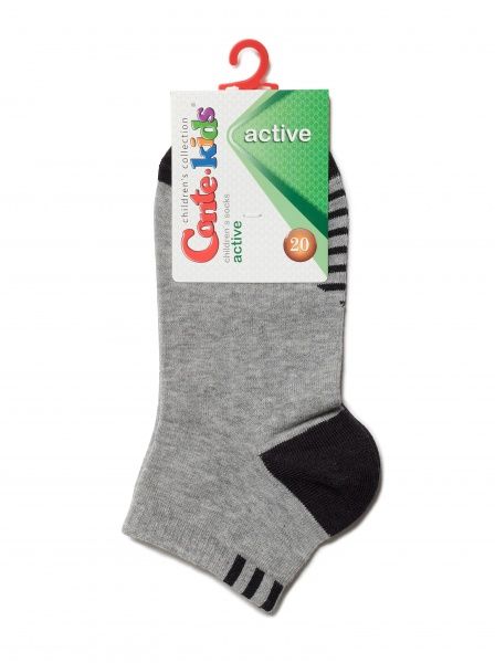 Носки детскиедля девочекдля мальчиков Conte-Kids Active (короткие) 13С-34СП 509 р.24 серый 