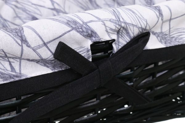 Корзинка плетеная Tony Bridge Basket с текстилем 28х20х12 см HQN20-3AB-5 