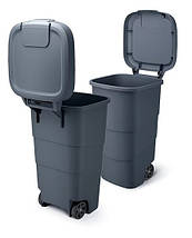 Бак для сміття з кришкою WHEELER 90 л сірий NBWB90