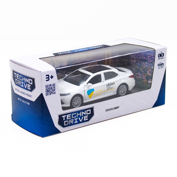 Автомодель TechnoDrive 1:32 Toyota Camry Uklon (белый) 250291