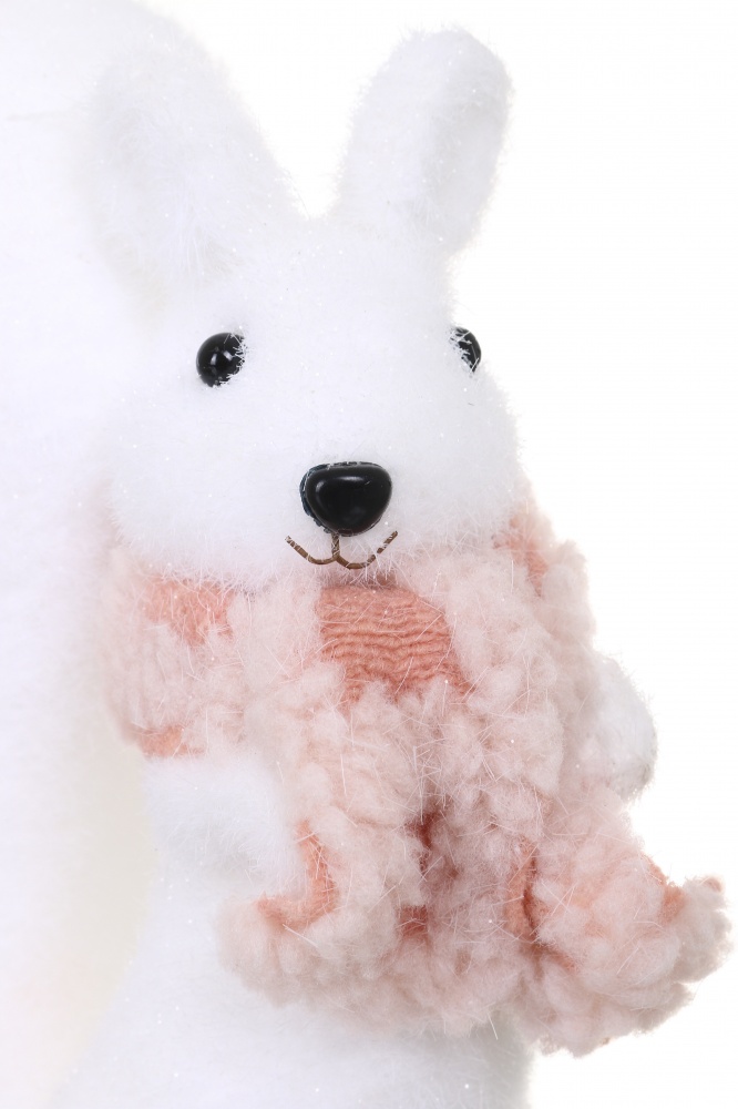 Декорация новогодняя белочка белая LX2023-0949 24 см