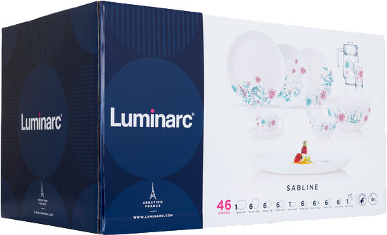 Сервиз столовый Diwali Sabline 46 предметов на 6 персон N7996 Luminarc
