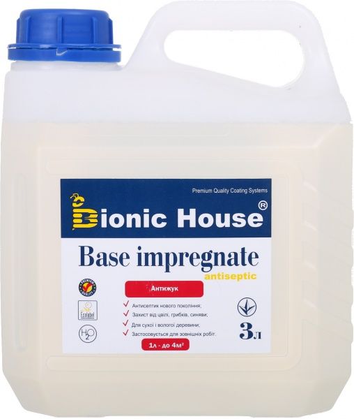 Просочувач Bionic House Base impregnate Антижук 3 л
