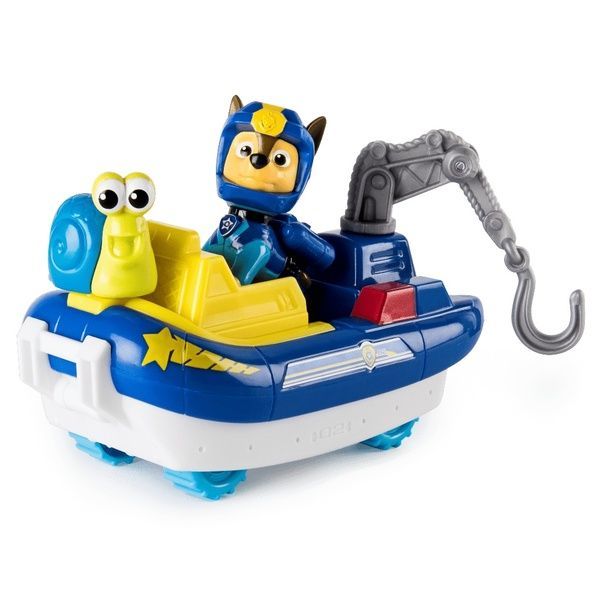 Игровой набор Spin Master Щенячий патруль: спасательный автомобиль с фигуркой Гонщика (серия «Морской патруль») SM16702/0518 