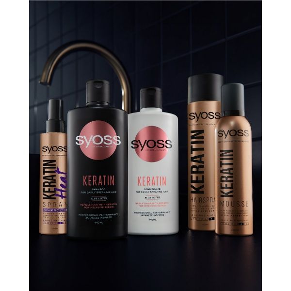 Бальзам Syoss Keratin с голубым лотосом для ломких волос 440 мл