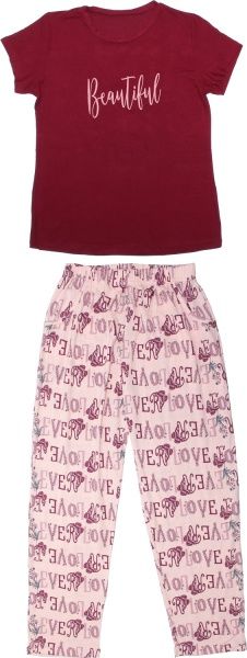 Комплект жіночий Nika Ledi 10770 р. XXXXL рожево-бордовий 