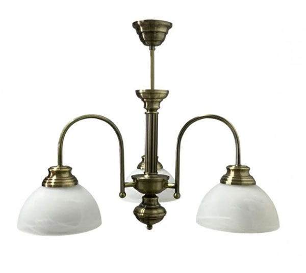 Люстра подвесная Геотон НСБ 01-3х60-679 Киев-133-Е 3x60 Вт E27 античная бронза/бежевый 45810 