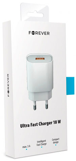 Зарядное устройство Forever 1X QC3.0 (18W) Белый CORE 