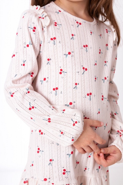 Платье Mevis р.110 бежевый с рисунком 