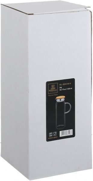 Глечик скляний з кришкою 1,5 л WL-888208 Wilmax