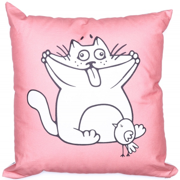 Подушка декоративная Котик 43x43 см коралловый La Nuit 