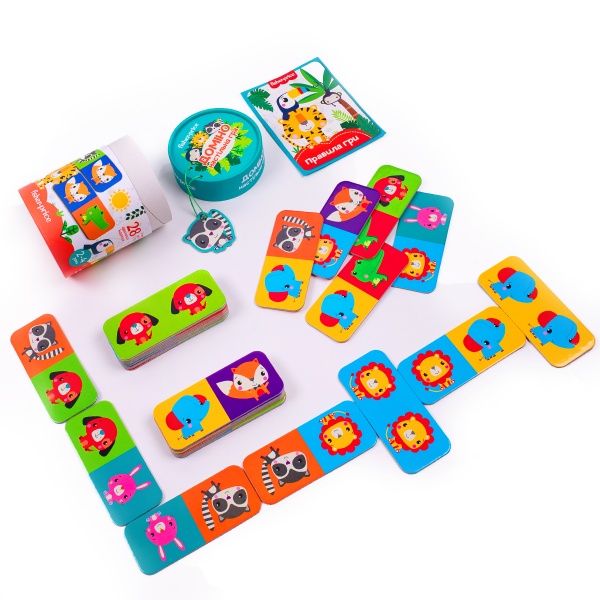 Игра настольная Vladi Toys Fisher Price Домино в тубусе VT2910-03