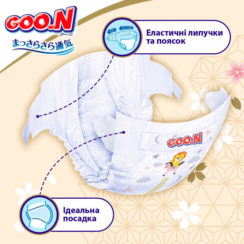 Подгузники Goo.N Premium Soft для детей S 3-6 кг 70 шт.