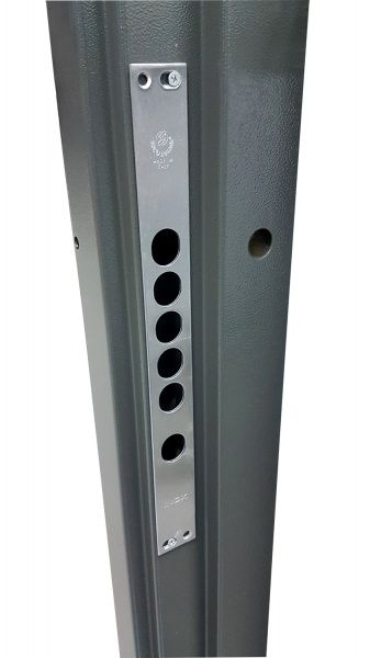 Дверь входная Булат Олимп 216 дуб графит / белая текстура 2050x950мм левая